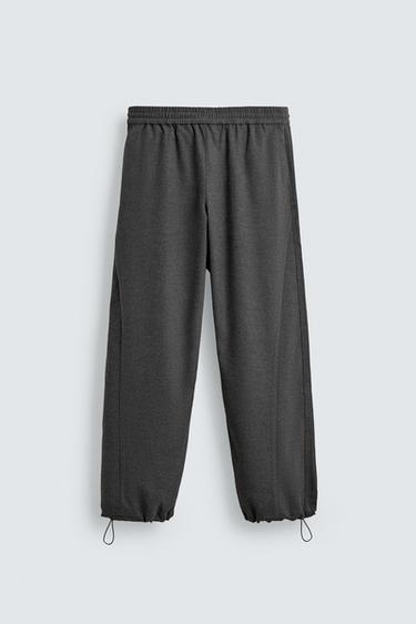 Zara 紋理休閒版長褲 - 灰色