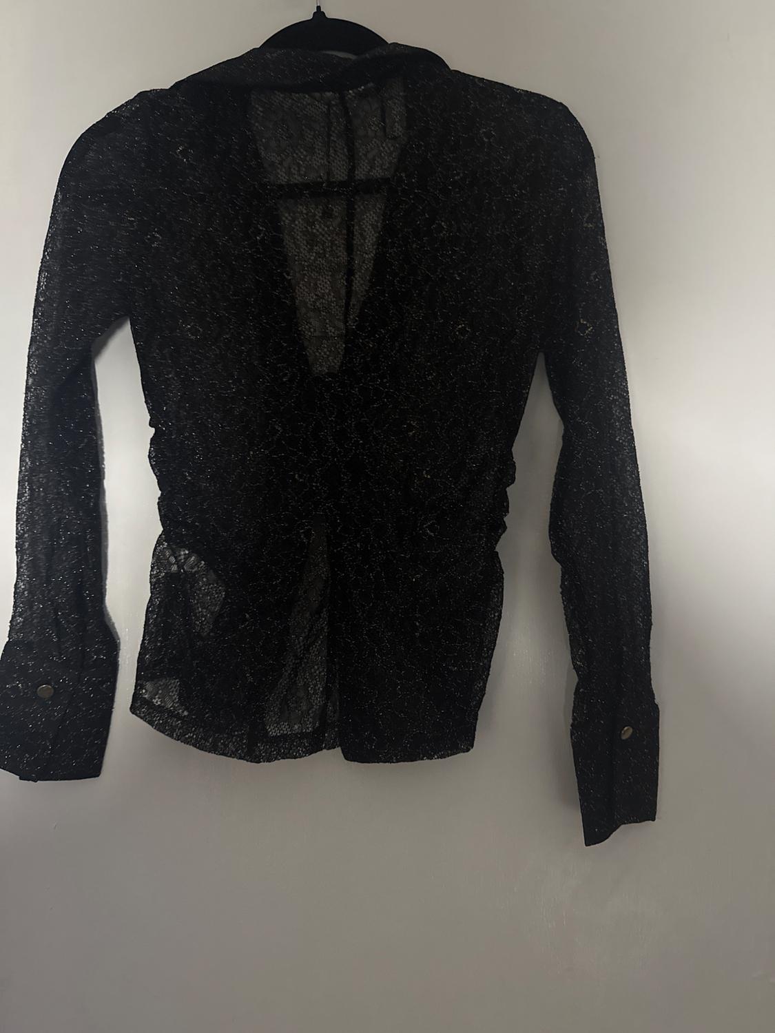 GOLD BUTTON LACE SHIRT - Image 3