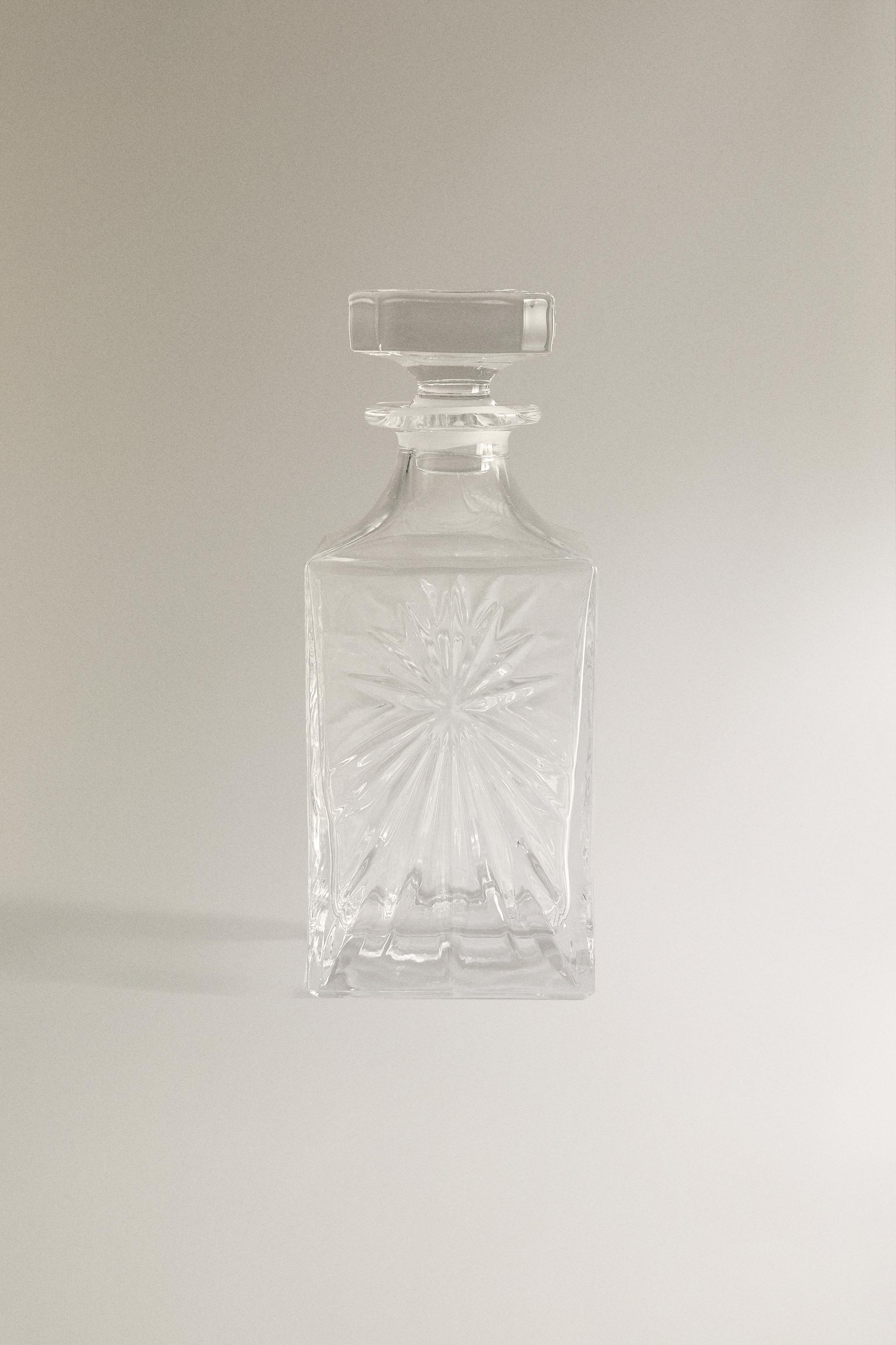 CRYSTALLINE BOTTLE WITH RAISED DESIGN - Transparent | ZARA United