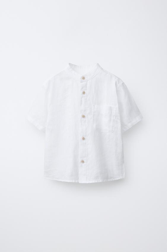 SKJORTE I 100% HØR - råhvid fra Zara - Billede 0