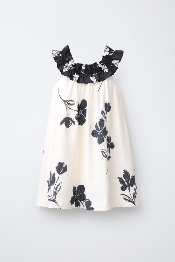 zara childrens dresses for Girls Zara Kids Girl Embroidered Taffeta