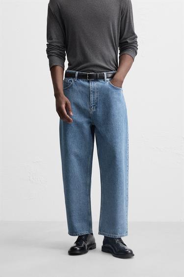 Zara WIDE LEG JEANS - Mid-blue