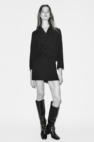 ZW COLLECTION SHORT LEATHER SKIRT - Black by Zara - Image 0