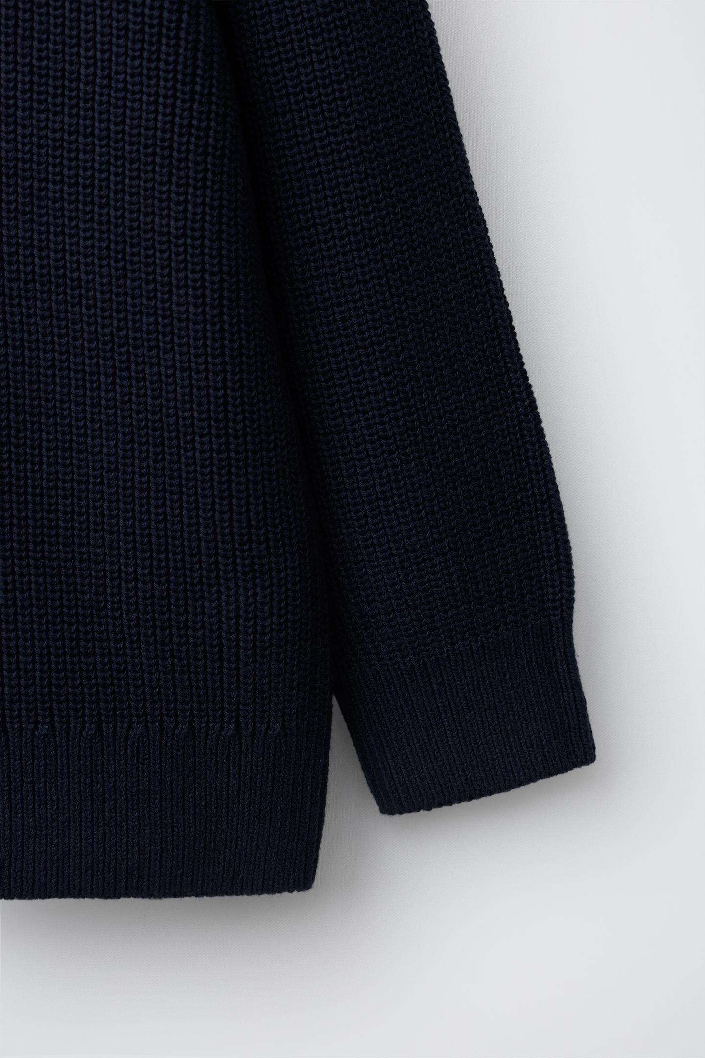 Детский свитер Zara Zip-Up Knit, цвет: Тёмный тёмно-синий — фото 5
