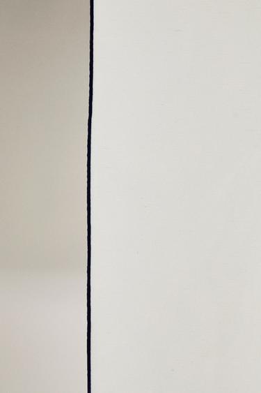 LINEN AND COTTON SHOWER CURTAIN WITH OVERLOCK - Blues by Zara - Image 3