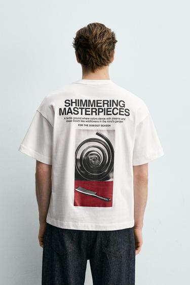 CAMISETA ESTAMPADO FOTOGRÁFICO - Blanco de Zara