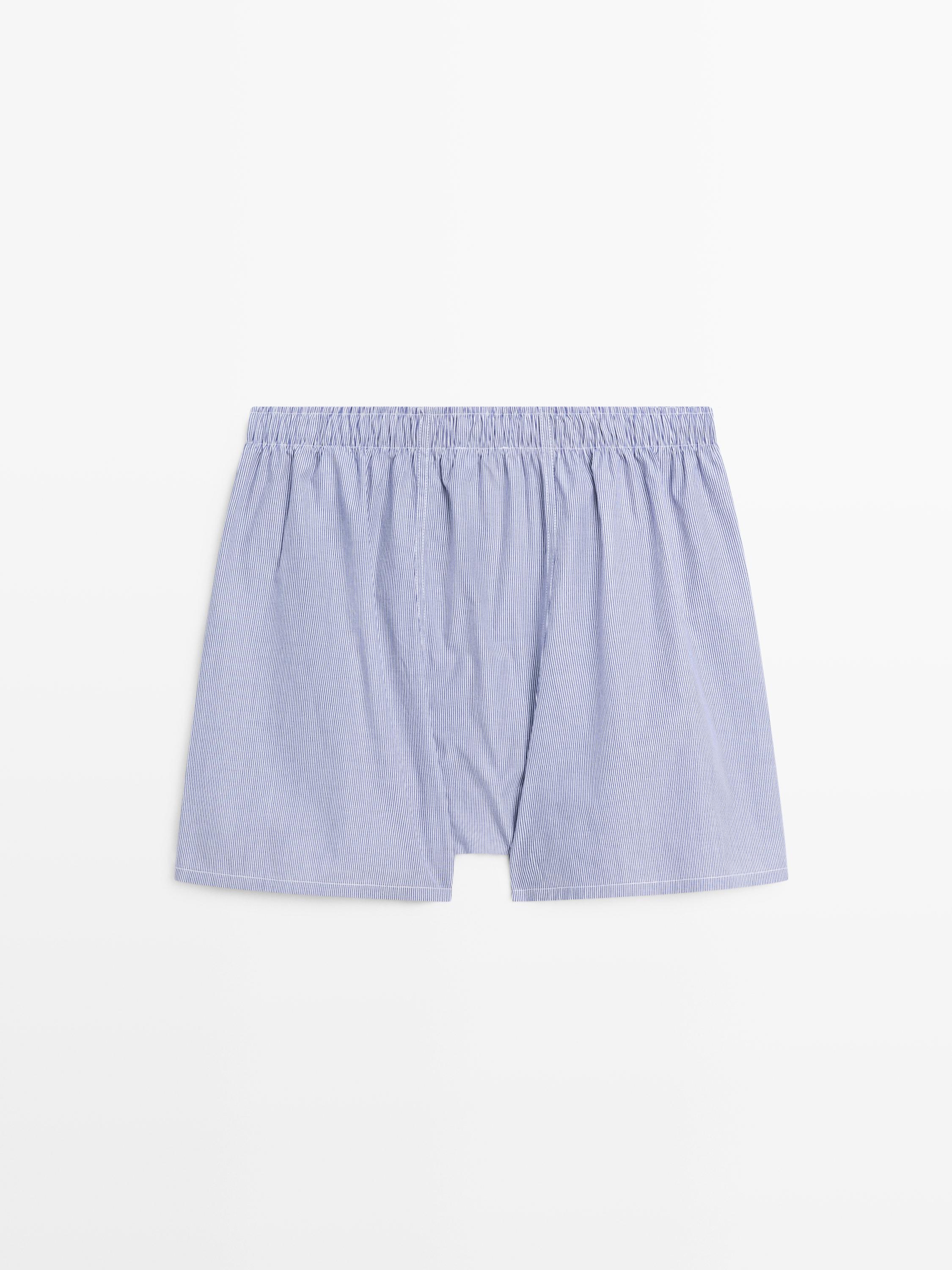 100% cotton striped boxers