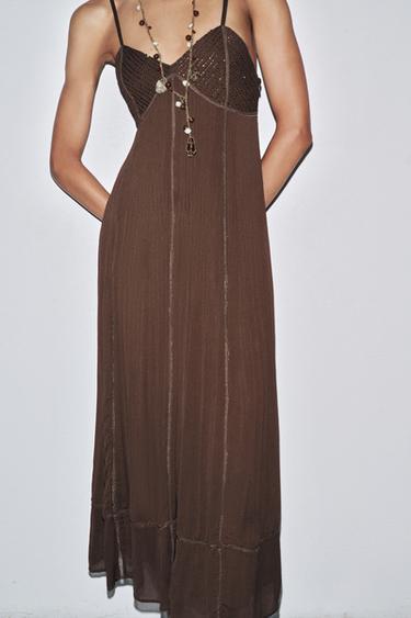 ZW COLLECTION STRAPPY DRESS - Mink by Zara - Image 2