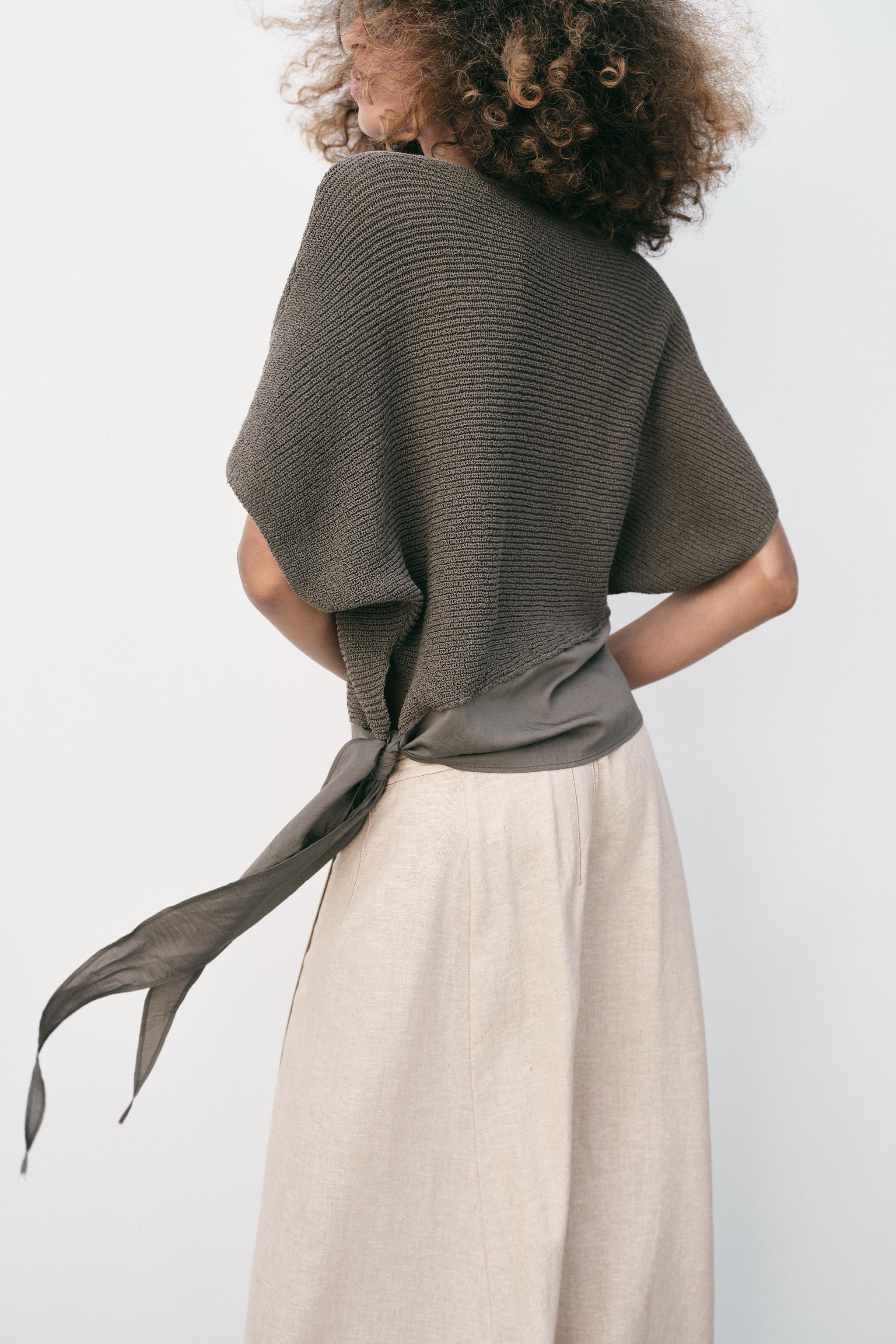 COMBINED KNIT TIE TOP