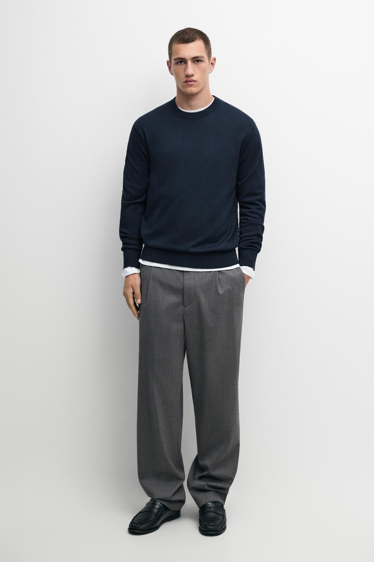 Cotton blend knit sweater — 470