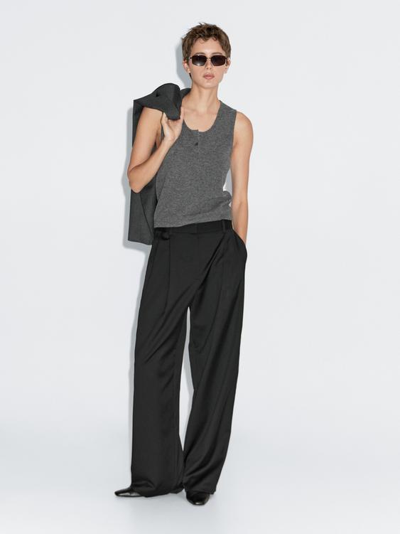 Knit top with button details