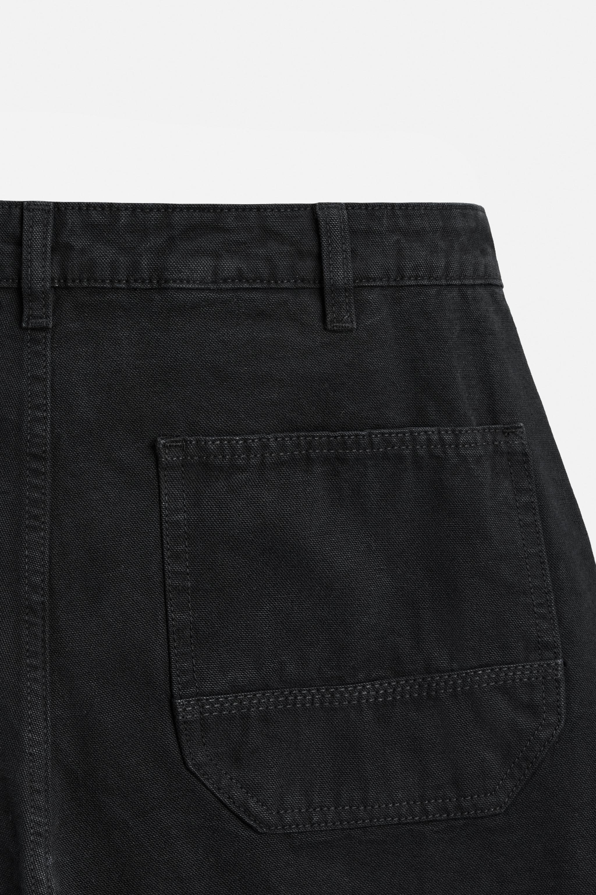 ウォッシュ加工カーペンターパンツ - ブラック | ZARA Japan / 日本