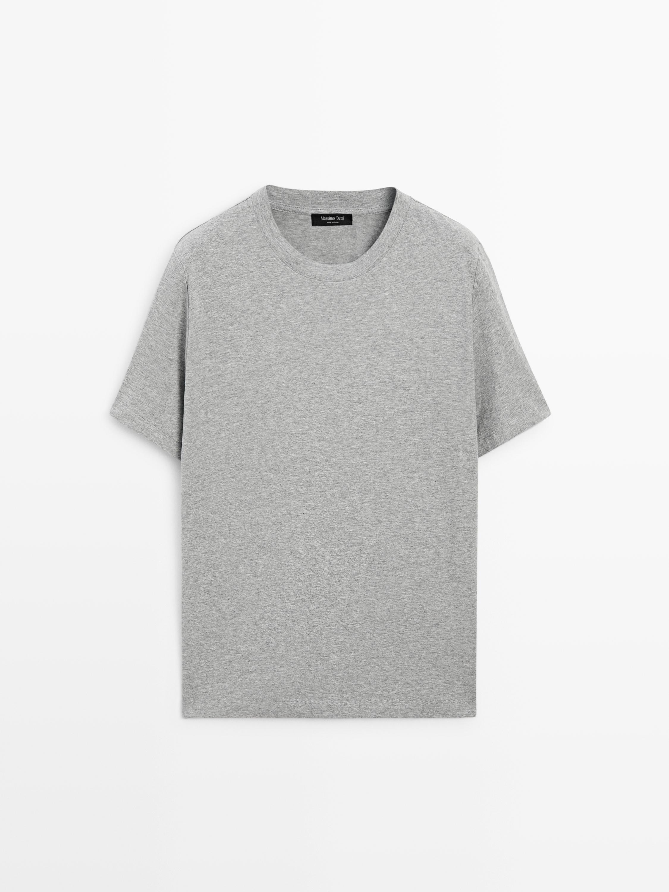 Short sleeve cotton melange T-shirt