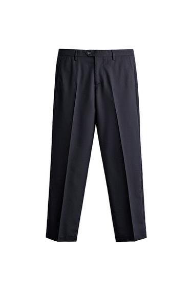 100% WOOL SUIT TROUSERS - Navy blue by Zara