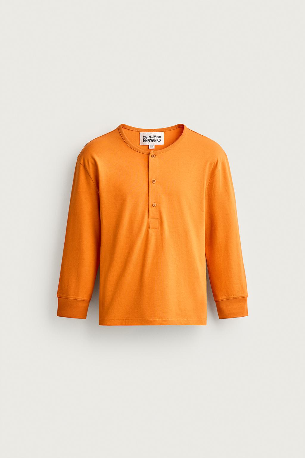 CROPPED HENLEY FIT T-SHIRT