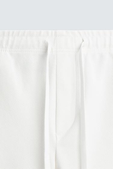 PANTALON AVEC TAILLE STYLE JOGGING CONFORT - Blanc cassé de Zara - Image 7