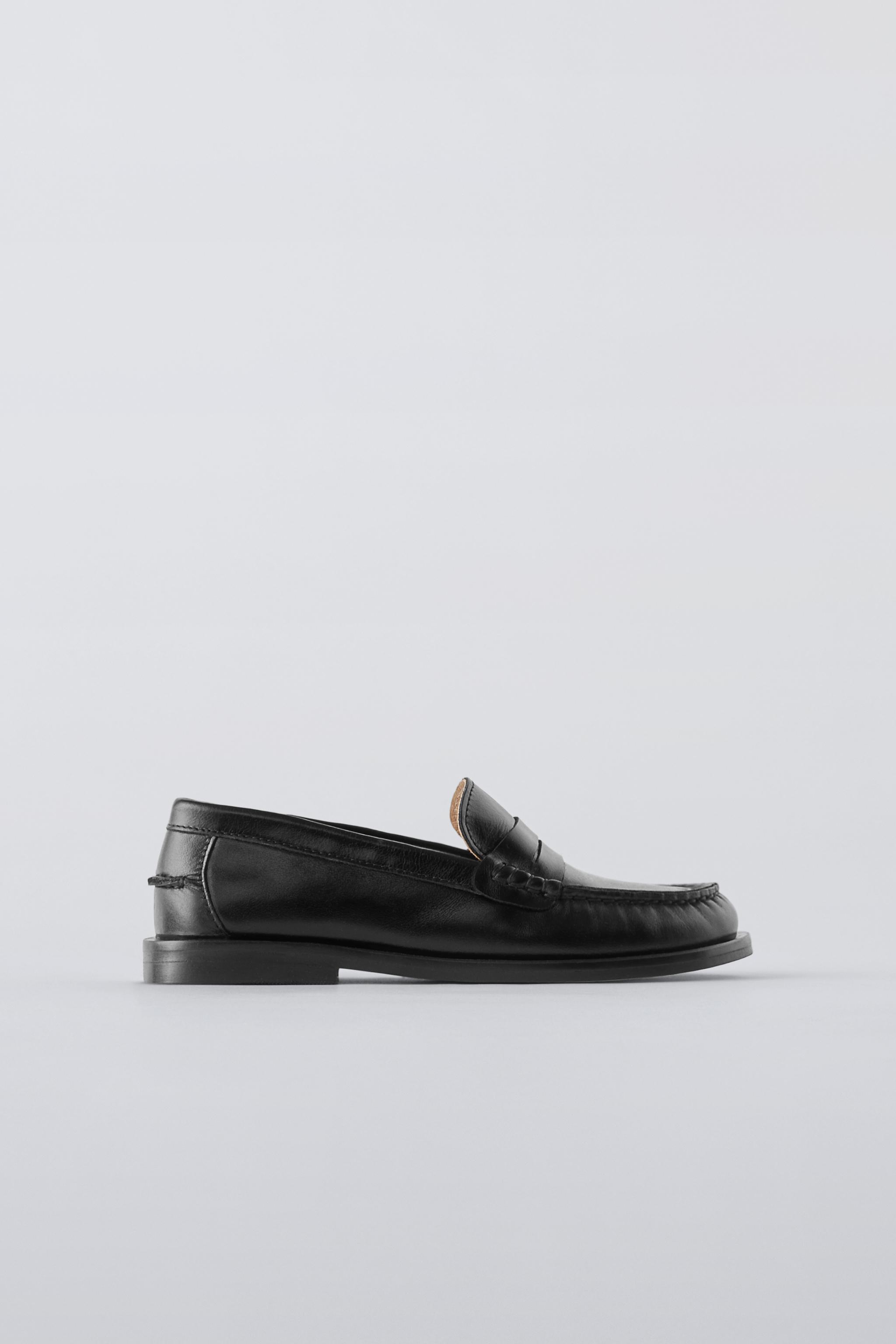 Black loafers shops zara