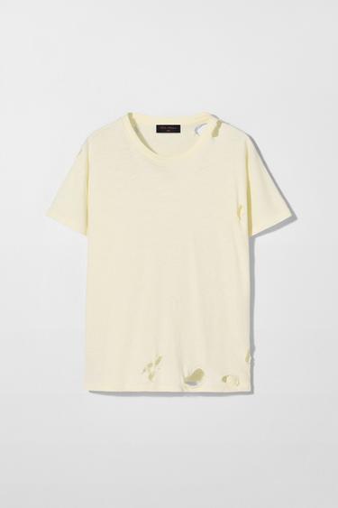 CAMISETA ROTOS KATE MOSS X ZARA - Blanco roto de Zara - Imagen 0