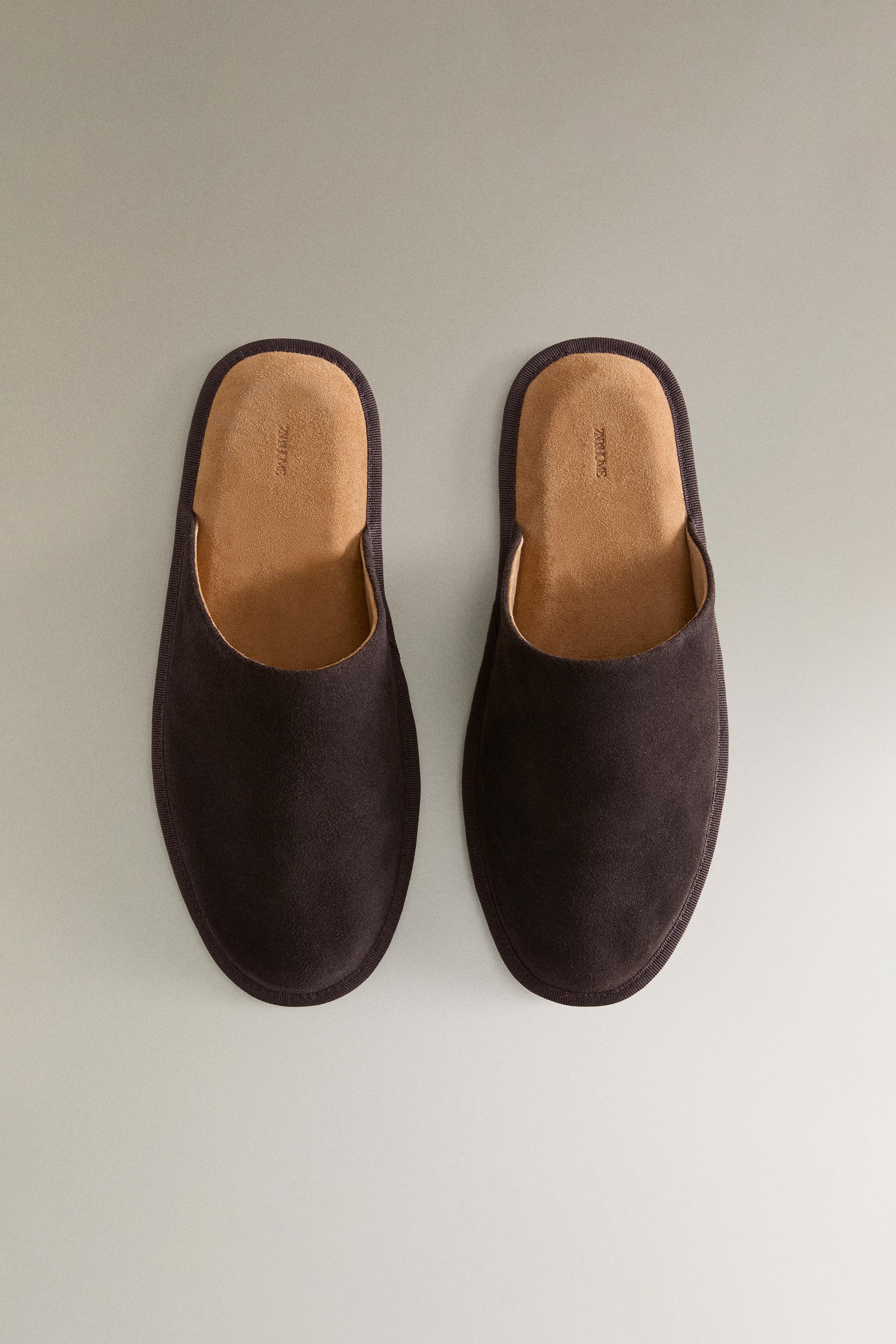 LEATHER MULE SLIPPERS