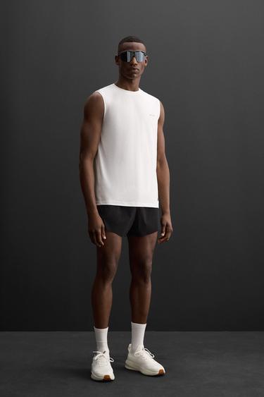 Zara 技術款無袖運動上衣 - 白色 - 圖片 0