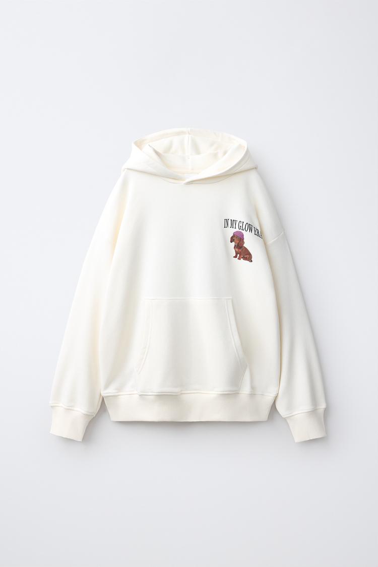 Buzo con capucha con estampado de perro 2