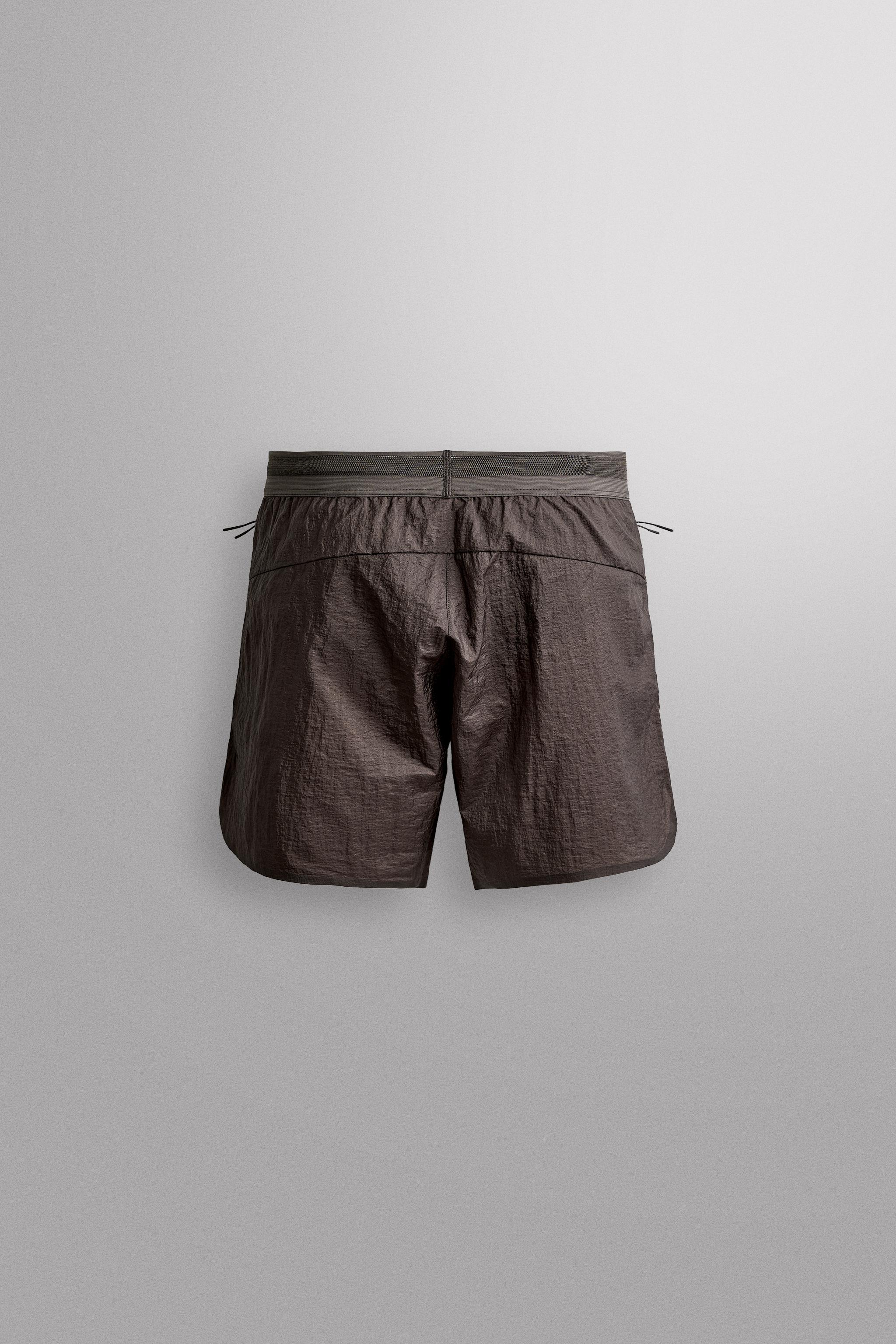 RIDAR© x ZARA RUNNING SHORTS — Brown
