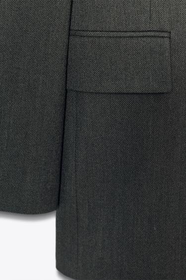 Zara OVERSIZED WOOL BLAZER ZW COLLECTION - Green marl