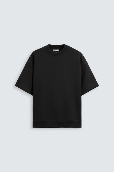 MOLETOM INTERLOCK TÉCNICO - Preto da Zara