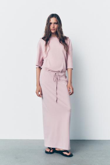 JUPE LONGUE DÉLAVÉE - Rose pastel de Zara - Image 0