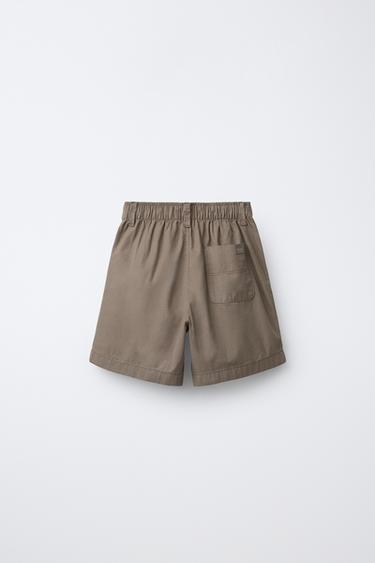 SHORT BALLON ÉLASTIQUES - Marron / Taupe de Zara - Image 1