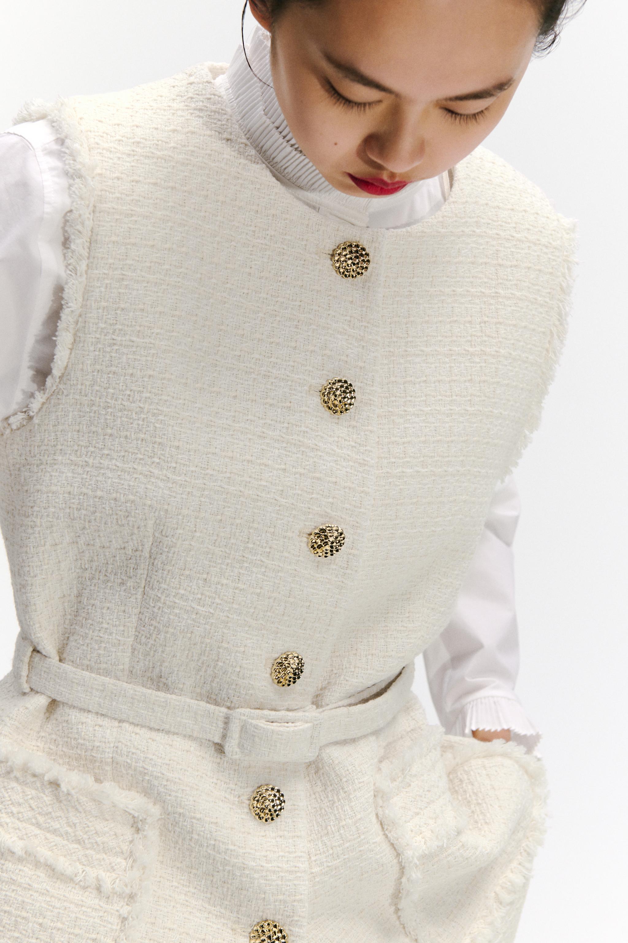 ベルト テクスチャー ベスト - エクリュ | ZARA Japan / 日本