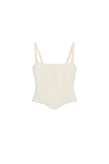 STRETCH CORSETRY-INSPIRED TOP