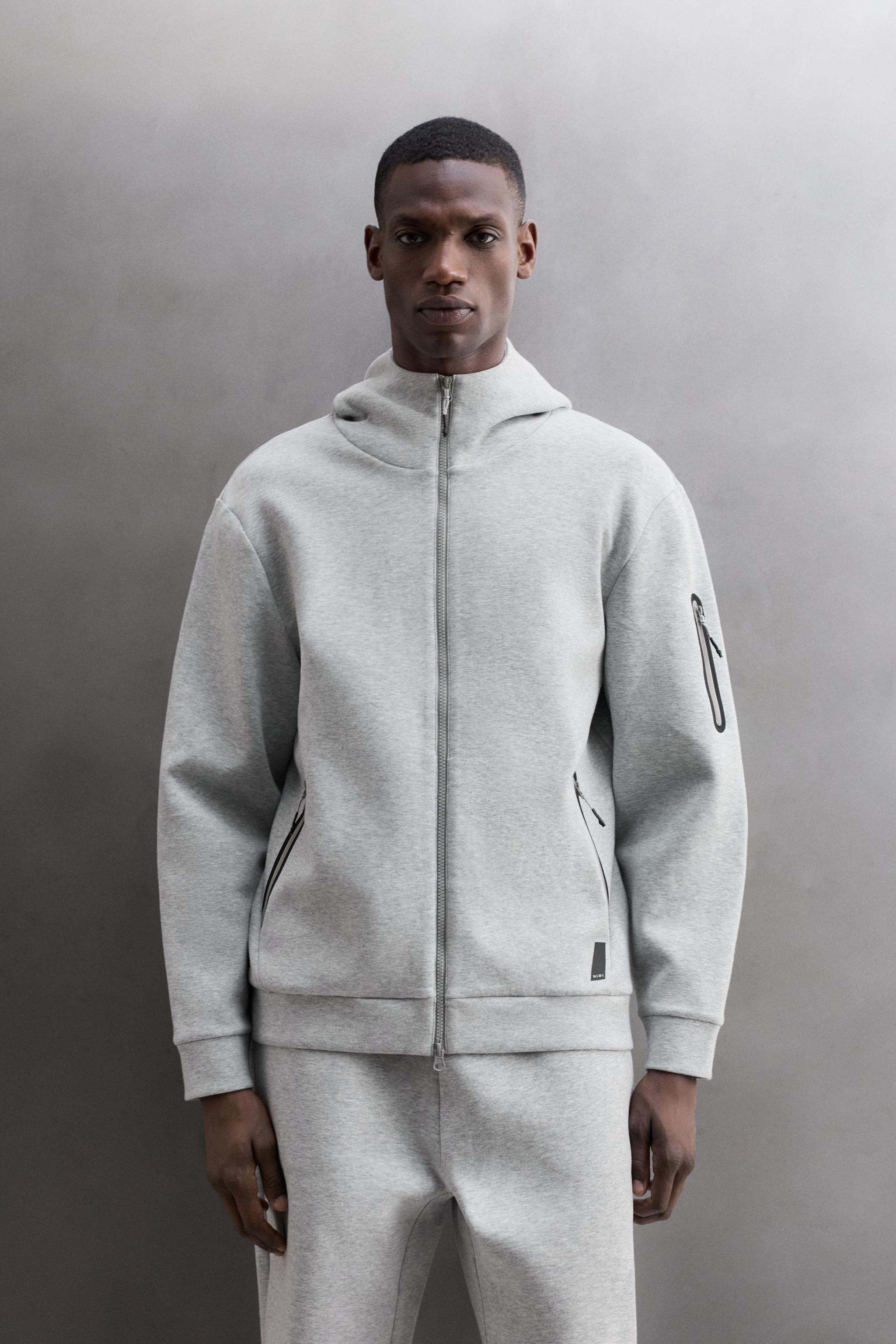 Zara TEKNİK FERMUARLI KAPÜŞONLU SWEATSHIRT görsel 2