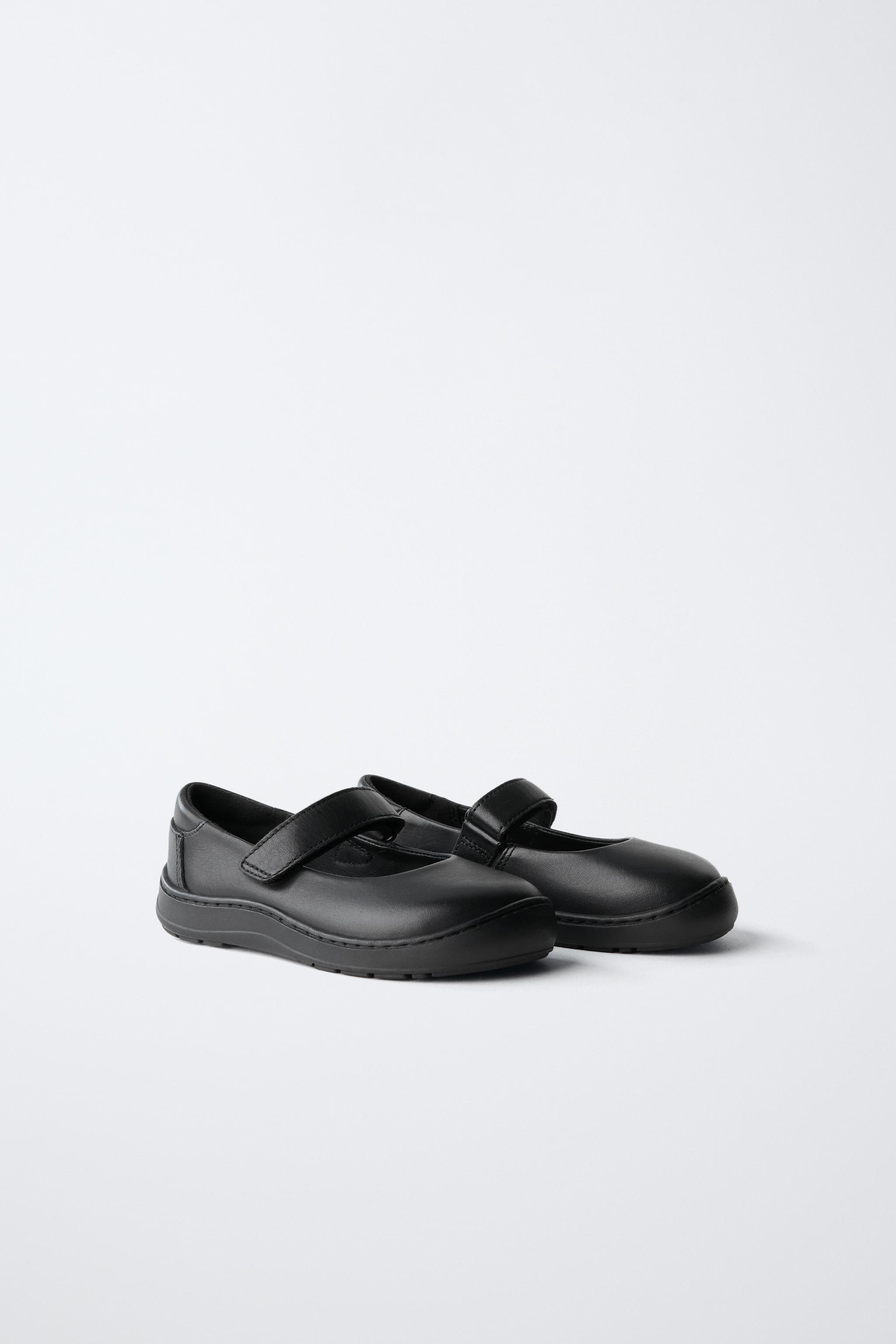 LEATHER BAREFOOT BALLET FLATS — Black