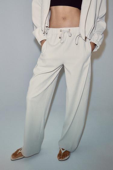 PANTALÓN CINTURA ELÁSTICA - Crudo de Zara