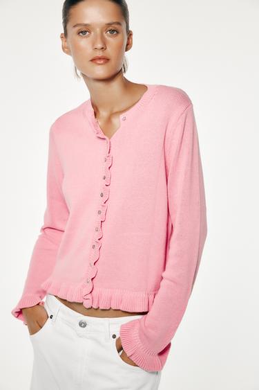 CHAQUETA PUNTO VOLANTES - Rosa de Zara