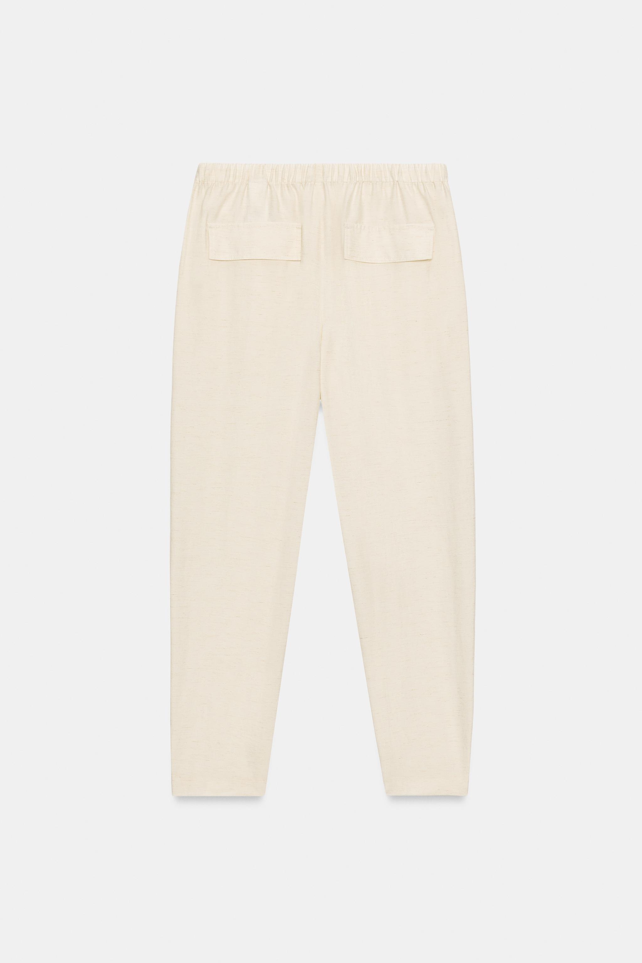 Женские брюки Zara ELASTIC WAISTBAND PANTS — фото 7
