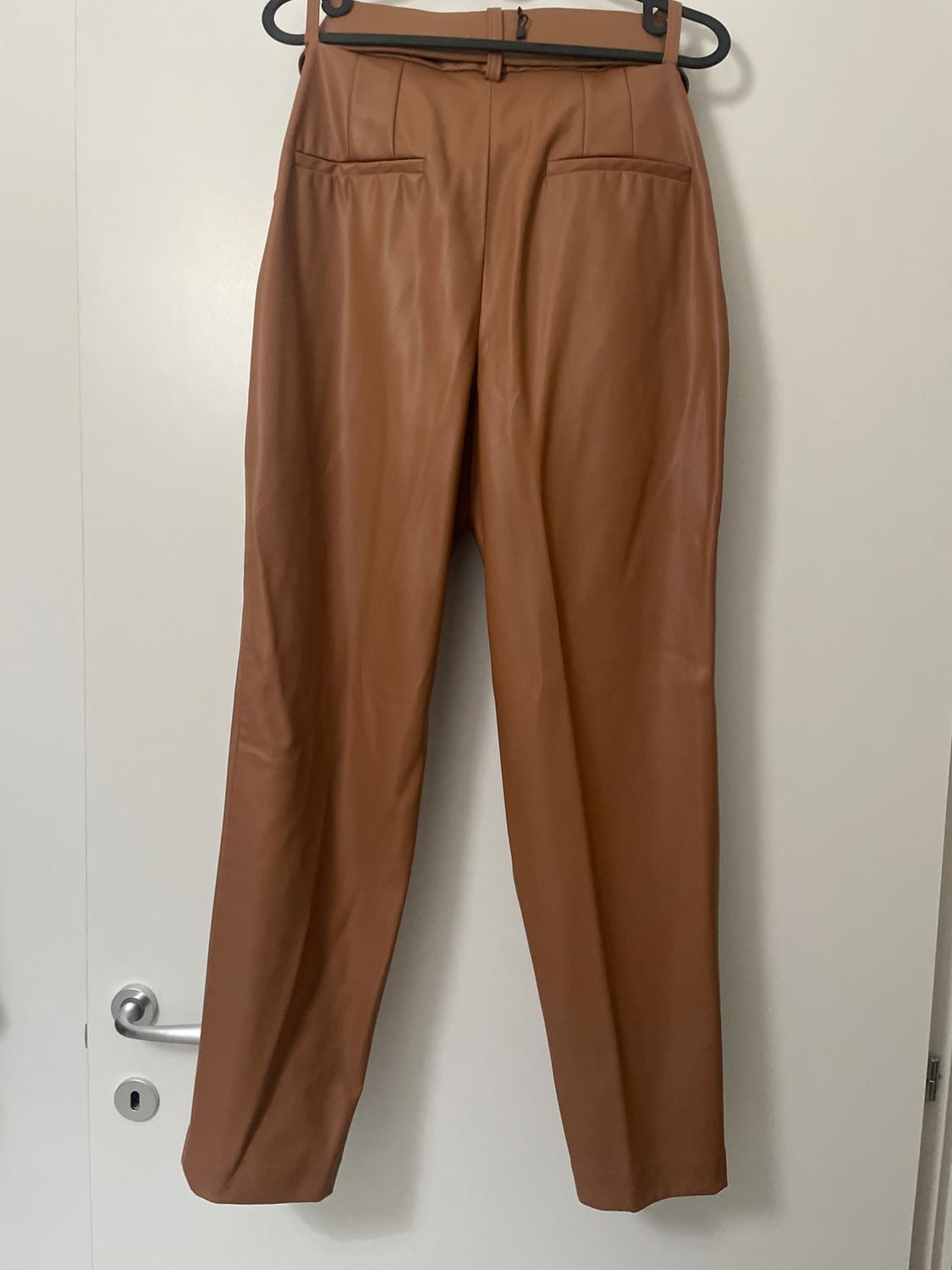 FAUX LEATHER TROUSERS WITH BELT - Image 6