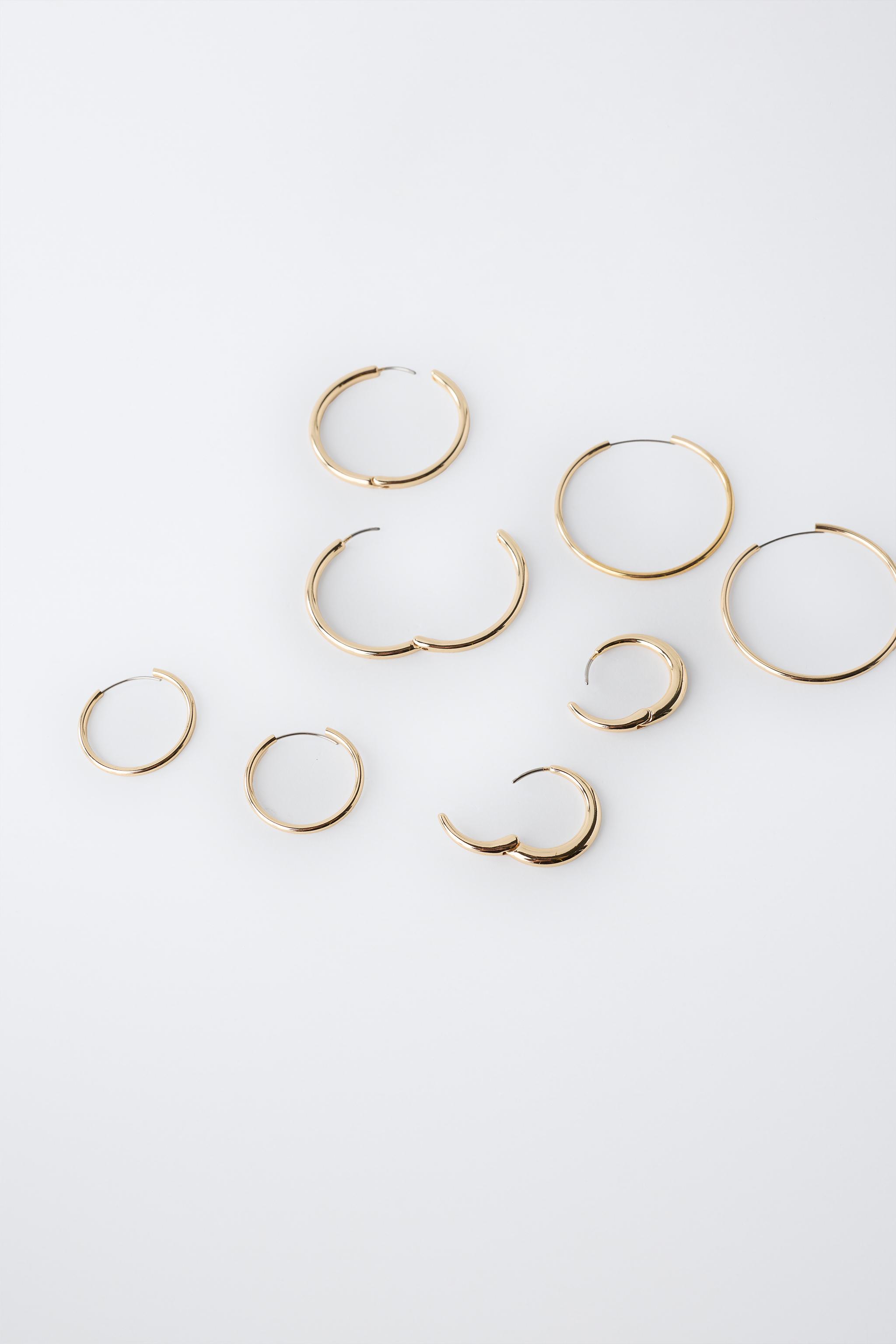 FOUR-PACK OF HOOP EARRINGS