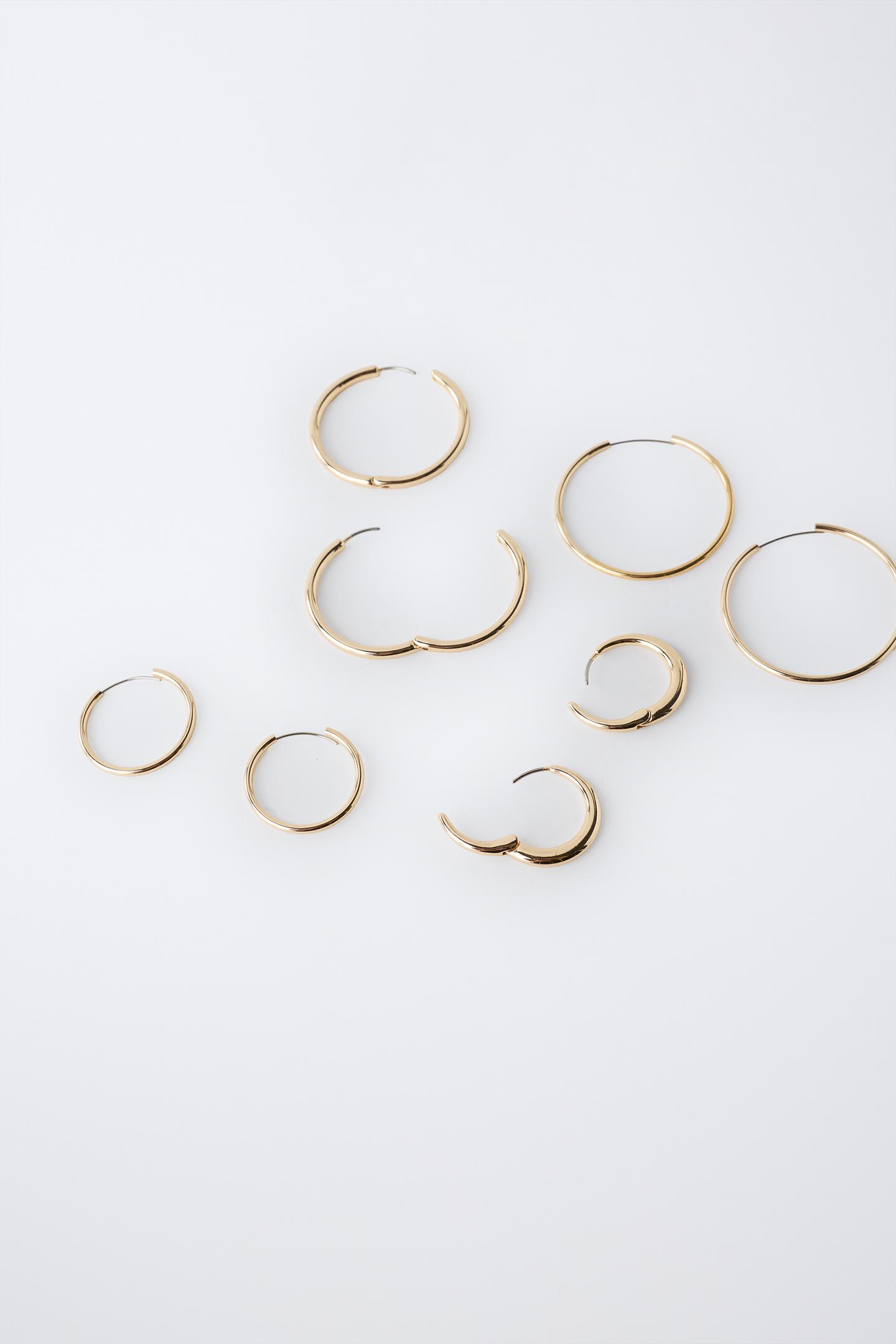 Детские серьги Zara Four-Pack OF, цвет: Золотой — фото 3