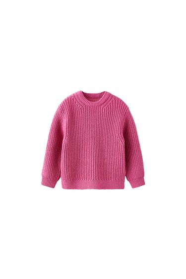HALF-CARDIGAN KNIT SWEATER