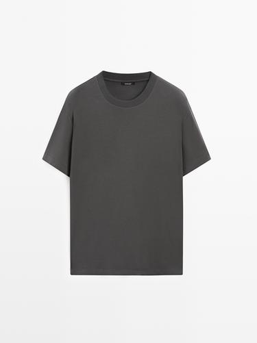Zara 100% cotton medium weight short sleeve T-shirt - Anthracite Gray