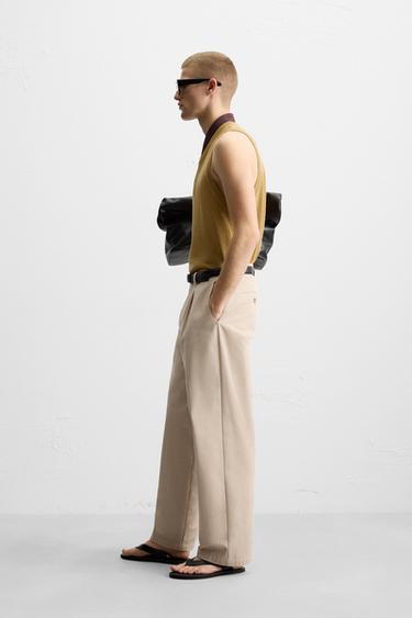 PULL SANS MANCHES EN MAILLE - Jaune de Zara - Image 3