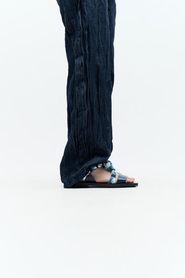 Zara 絆帶平底涼鞋 X FANGLU LIN - 多色 - 圖片 0