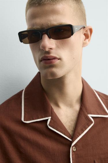 CHEMISE RELAXED FIT LISERÉS CONTRASTÉS - Tuile de Zara - Image 4