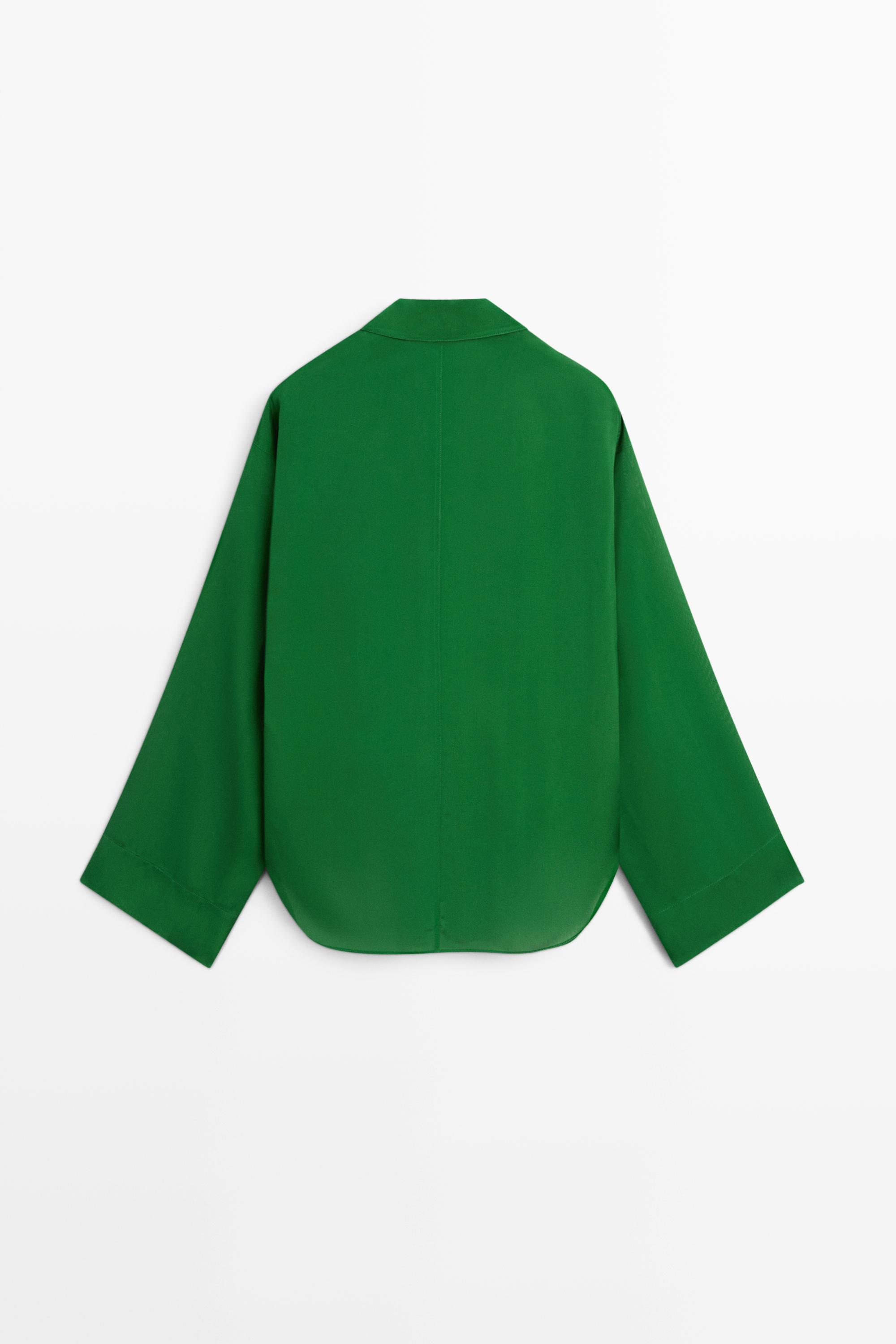 Long sleeve flowing polo shirt
