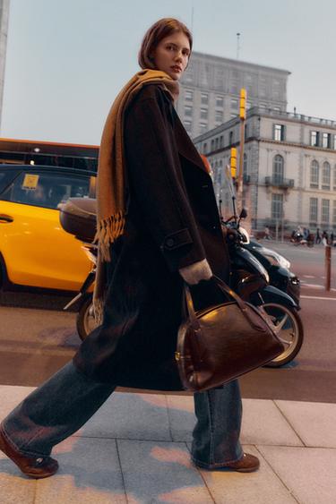 SOFT OVERSIZED COAT - Black by Zara - Image 4