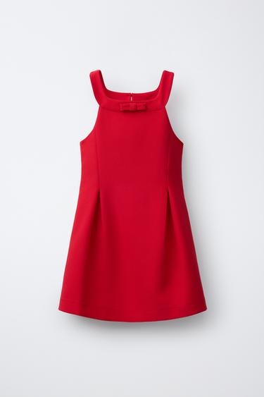 ROBE NŒUD - Rouge de Zara
