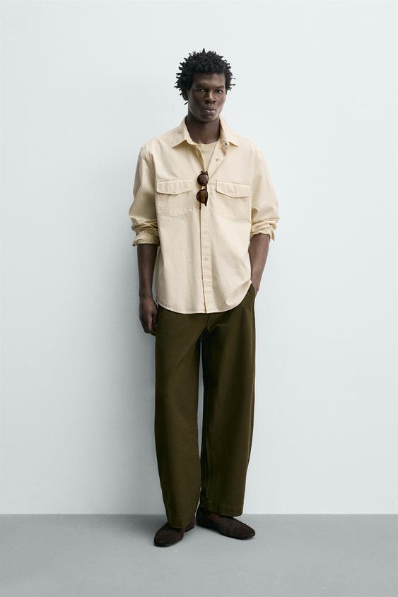 REGULAR FIT TEXTURED COTTON SHIRT from Zara - $59.90