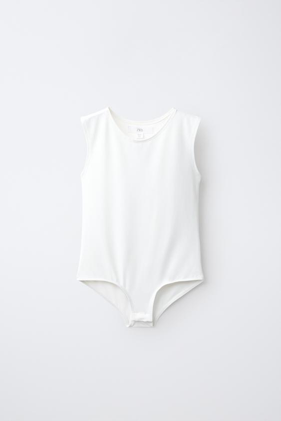 BODY POLIAMIDA MANGA SISA - Blanco de Zara - Imagen 0